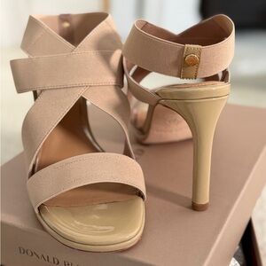 Donald J. Pliner Tan Strappy Heels